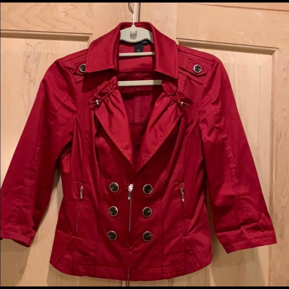 White House Black Market Beautiful Red Jacket